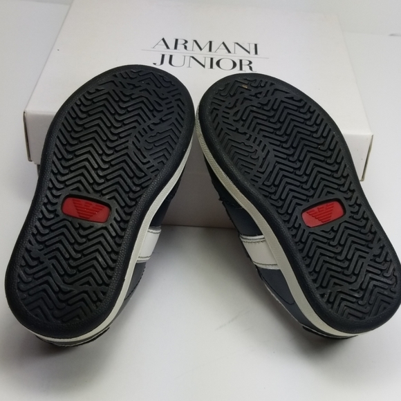 Armani Junior Marine Blue Boy's Sneakers - Picture 6 of 8